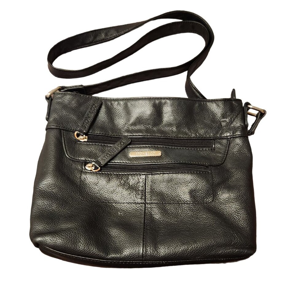 Stone & Co Black Leather Crossbody Bag